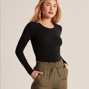 Long sleeve black bodysuit